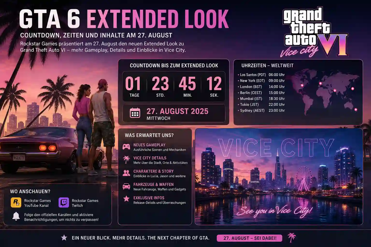GTA 6: An Extended Look feiert am 27. August Premiere auf Netflix