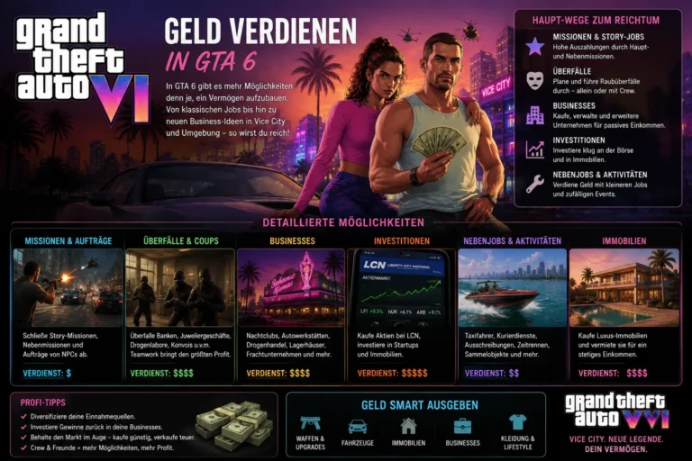 GTA 6 Geld verdienen: Alle Wege im Überblick